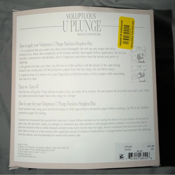 Nude Plunge Backless Strapless Bra - Picture 5 of 5